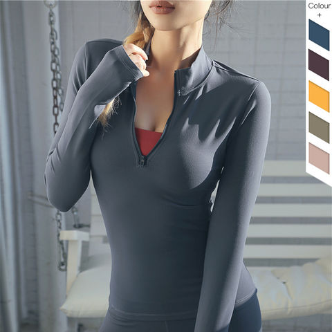 THE GYM PEOPLE Women's Long Sleeve Compression Shirts Workout Tops Cross  Hem Athletic Running Yoga T-Shirts with Thumb Hole Black : :  Clothing, Shoes & Accessories