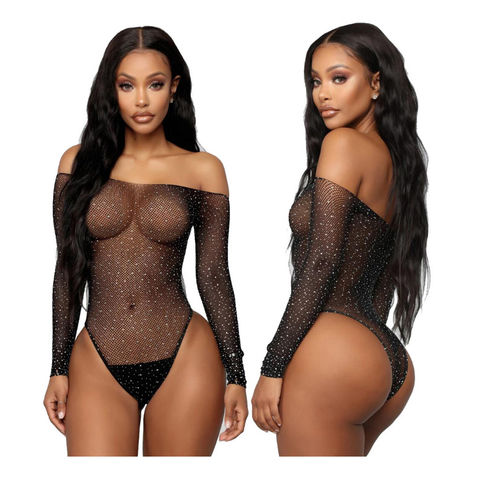 Sexy Nightclub Lady Black Mesh See through Rhinestone Jumpsuit A Transparent Jumpsuit Explore China Wholesale See through Rhinestone Jumpsuit and Transparent Jumpsuit Black Mesh Hinestone Jumpsuit Jum...