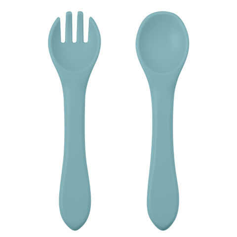 BPA Free Silicone Baby Spoon Set for First Stage Self Feeding