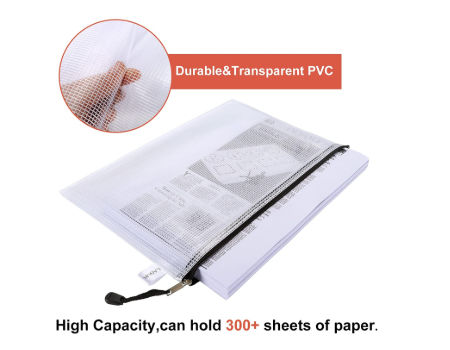 Hotsales Eco friendly File Folder Document PVC Zipper Tool File Pouch Pencil Case Bag supplier