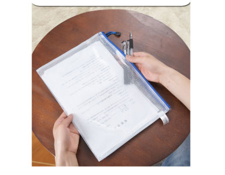 Hotsales Eco friendly File Folder Document PVC Zipper Tool File Pouch Pencil Case Bag supplier