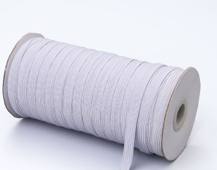 25mm White/Black Flat Woven Elastic Band for Sewing