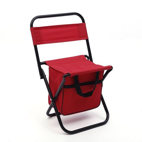 Factory Direct Durable Foldable Chair with Cooler Bag for Camping