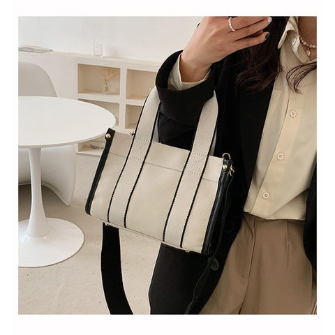 New Fashion Women Pu Leather Shoulder Bags Handbags Striped