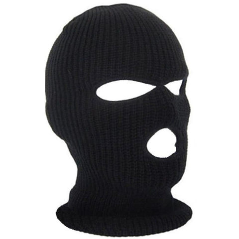 White Vlone Embroidery 3 Holes Ski Mask - White