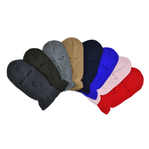 Source Custom Design Embroidered Logo Motorcycle 3 Hole Full Face Knit Ski  Mask Knit Balaclava Hat on m.