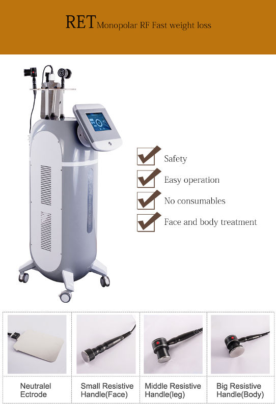 Tecar Therapy RF Diathermy RET CET Pain Relief Face Lifting Fat Burning  Machine