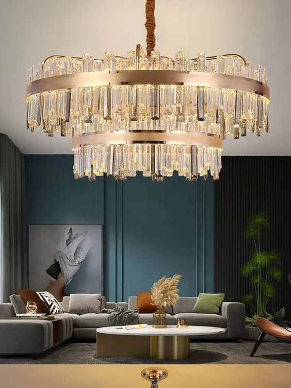Crystal Chandelier Led Pendant Light, Luxury Crystal Chandelier Living Room