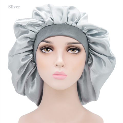 Buy Wholesale China Custom Popular Hair Bonnet Double Layer Satin Designer  Bonnets 100% Polyester Hair Cover Sleep Cap & Satin Bonnet at USD 0.95