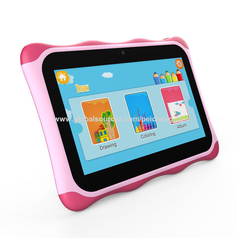 Tablette enfant bleue d'apprentissage pour enfants, 7 pouces HD