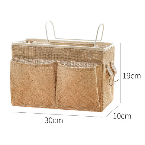 Buy Wholesale China Jute Larg Charger Slot Under Mattress Holder Household  Hanging Bedside Caddy Storage Organizer Bag & Bedside Caddy Storage  Organizer Bag at USD 1