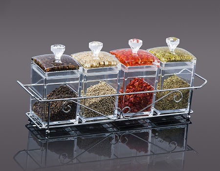 Buy Wholesale China Kitchen Condiment Container Set Clear Acrylic