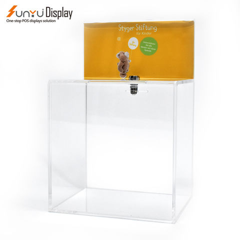 Buy Wholesale China Wholesale Clear Acrylic Donation Box Acrylic Suggestion  Boxes Ballot Box With Lock & Acrylic Suggestion Boxes at USD 11