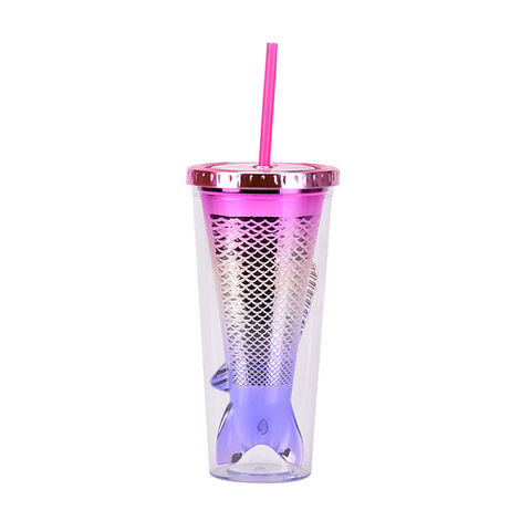 Portable Reusable PP Straw Cup Water Bottle Cup with straw Sequined Glitter Drinking  Cup Juice tumbler Cup Straw Mug Drinkware