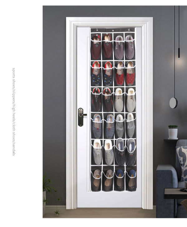 Buy Wholesale China 24 Grid Non-woven Door Storage Hanging Shoe