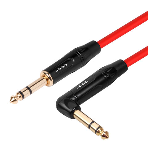 Cable de audio para guitarra eléctrica macho recto de 6,35 mm chapado en  oro de