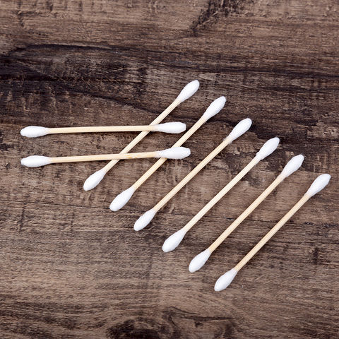  1000 Count Organic Bamboo Cotton Swabs - Pointy
