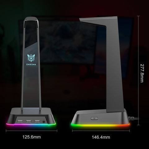 Base Gamingrgb Gaming Headset Stand With Pickup Rhythm Lamp - App  Controlled Base