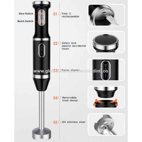 Detachable Portable Handheld Blender Battery Operated Low Speed