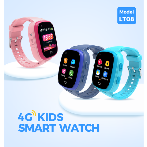 2022 Model 4G Kids Smart Watch SIM Card GPS Locator Video Chat 3-Way Call  Phone