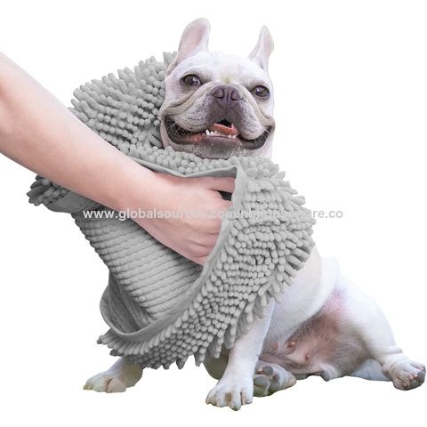 Ultra Absorbent Quick Dry Pet Bath Towels Soft Chenille Material Hand  Pocket Design For Large, Medium, Small Dogs And Cats