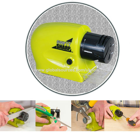 Electric Knife Sharpener 4 in 1 Diamond Grinding Wheel Fast Sharpener  Kitchen Wireless Automatic Knife Grinder Sharpening Stone