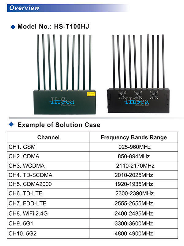 China High Power Mobile Signal Jammer Applicable to Prisons, Schools