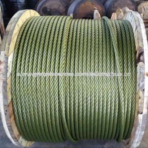 China GALV STEEL WIRE ROPE 6*24+7FC , 1870Mpa , RHRL , 1000M/REEL on ...