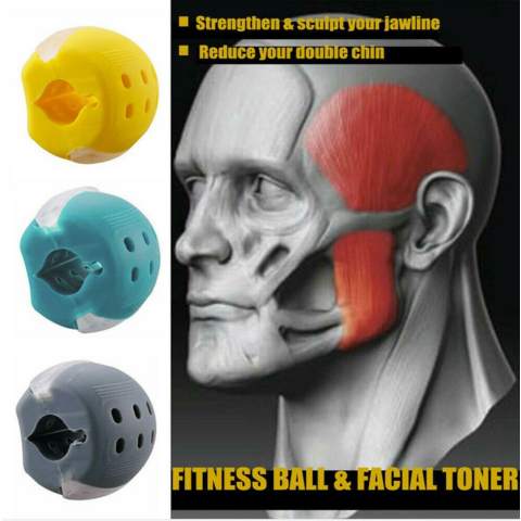 Jawline Trainer Neck Toner Jaw Training Fitness Ball Face Muscle