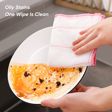 Microfiber Absorbent Kitchen Dish Cloth Towel Non-Stick Oil Washing Cloth  Polyester Towel - China Towel and Microfiber Towel price