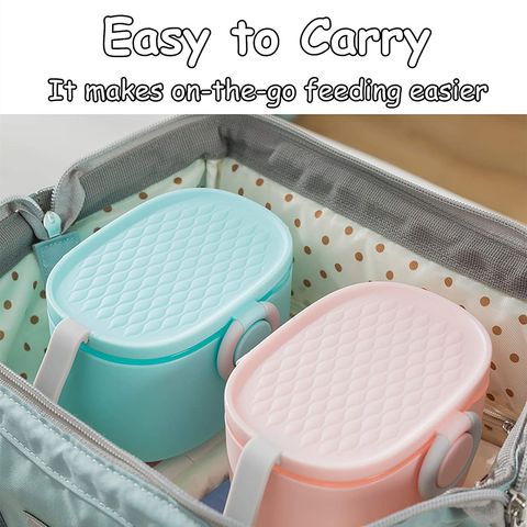 4 Grid Portable Food Storage Snacks Cereal Infant Milk Powder Box Container
