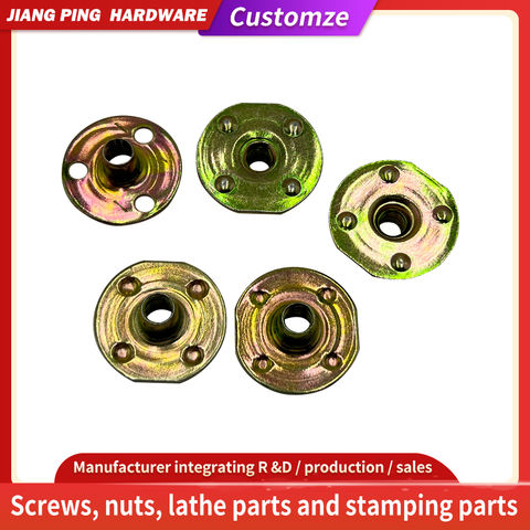 China Iron plate nut bump nut custom processing three-hole nut ...