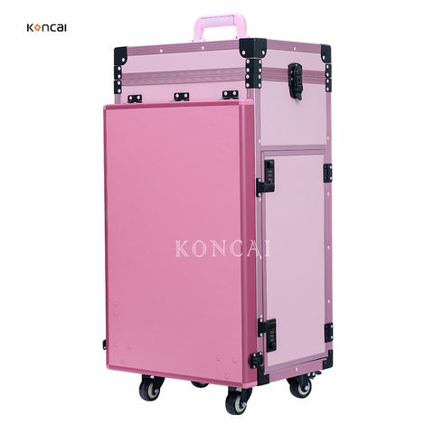 Luxury Makeup Trolley Case Cosmetics Nail Hairdressing Salon Beauty Rolling  Box