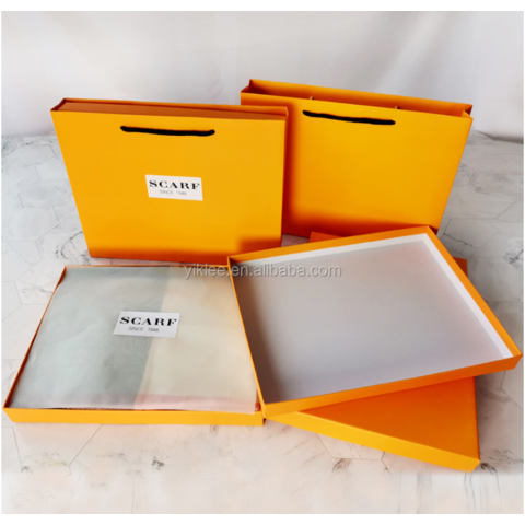 Louis Vuitton Gift Box Slider and Bag Brown Handles Yellow Cloth