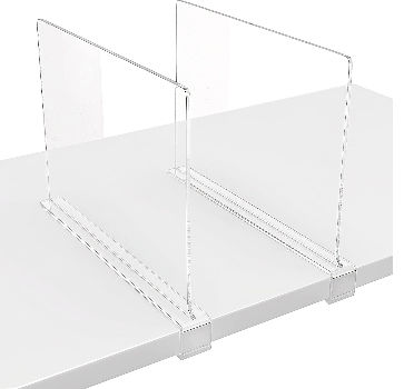 1/4PCS Acrylic Shelf Dividers Shelf Divider for Closets Plastic Shelves  Divider