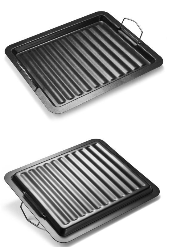 Buy Wholesale China Cast Iron Rectangular Flat Fry Reversible Roasting Bbq  Grill Griddle Pan & Roasting Pans at USD 3.65