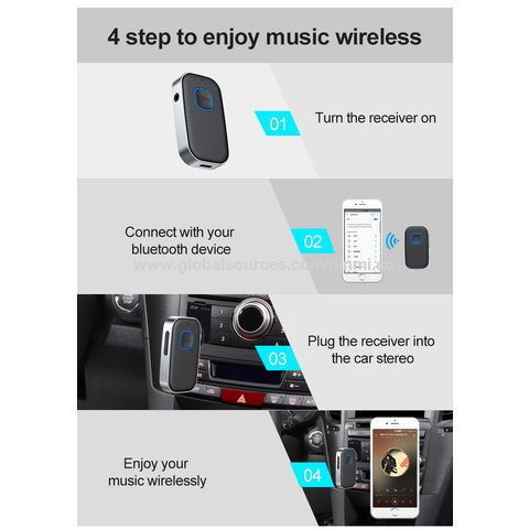 Récepteur Bluetooth Jack 3.5 Audio Stéréo MP3 Kit Main Libre Voiture  Microphone