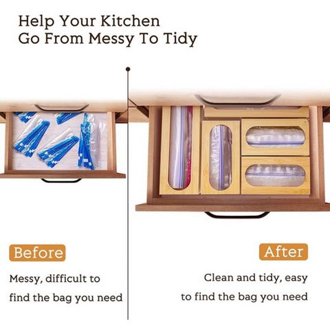 Buy Wholesale China Ziplock Organizer,bamboo Wood Food Bag Storage