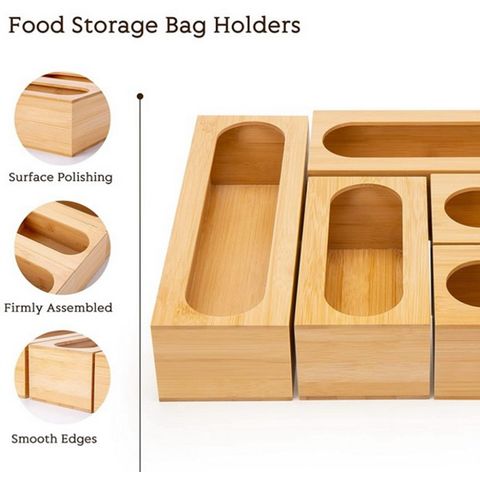 Buy Wholesale China Ziplock Organizer,bamboo Wood Food Bag Storage