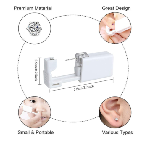 Buy Wholesale China Nose Navel Lip Piercing Machine Ear Piercing Gun  Disposable Self Ear Piercing Kit & Ear Piercing Kit at USD 0.35
