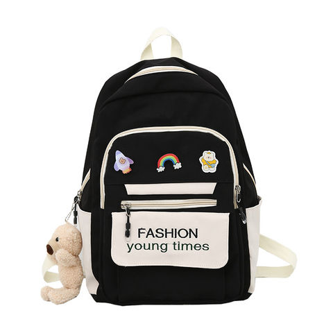 Buy Wholesale China 2022 New Canvas Backpack Simple Large Capacity School  Bag Fashion Trend Casual Student Backpack Oem & Backpack at USD 7.5