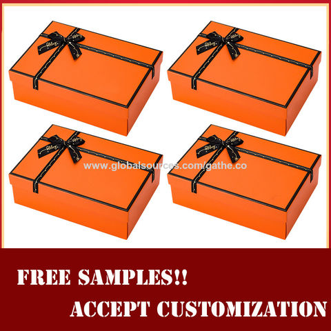 Source Manufacturer Ribbon Box Orange Gift Box Packaging Custom Gift Boxes  on m.