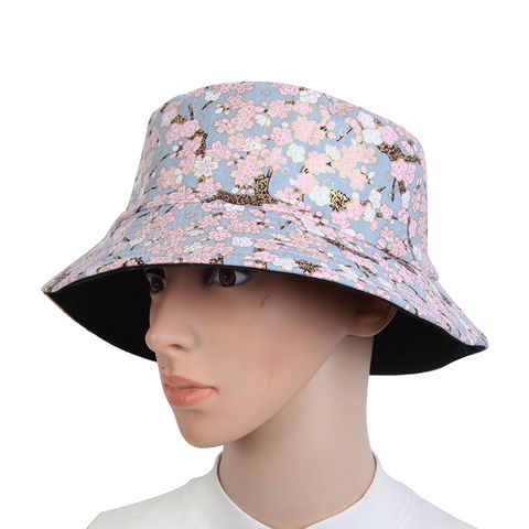 Designer Bucket Hat Drawstring Flower Short-brimmed Fisherman Cap