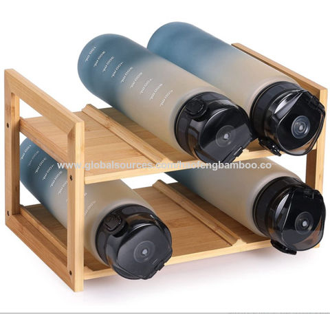 Buy Wholesale China Bamboo Water Bottle Organizer Rack, 6