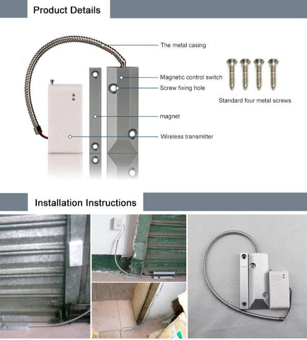 China Recessed Door Sensor 433MHz on Global