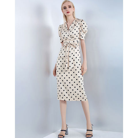 Buy Wholesale China Summer Fashion Elegant Puff Sleeve Dots