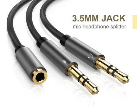 QGeem Gold Plated 3.5mm Female to 2 Male Headphone Mic Audio Y Splitter Cable supplier