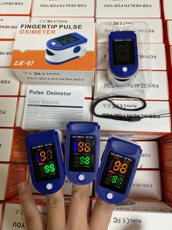 Stock LK87 Fingertip Pulse oximeter Portable Oxygen Sensor Accurate