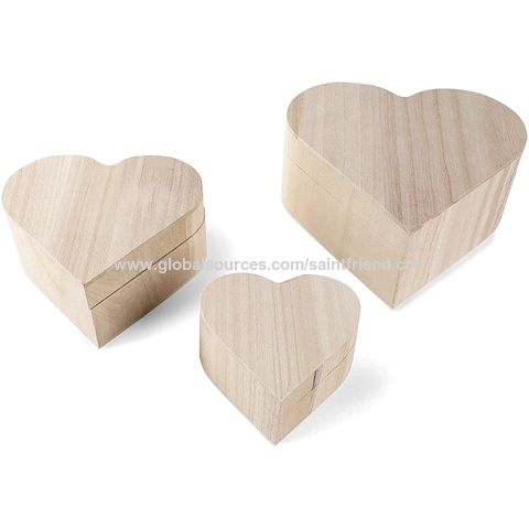 3 Hearts unfinished Wood Pack