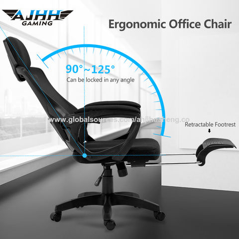 Ergonomic Mesh Office Chair with Retractable Footrest - High Back Computer  Chair, Lumbar Support, 4D Adjustable Armrest and Headrest, Durable Base 